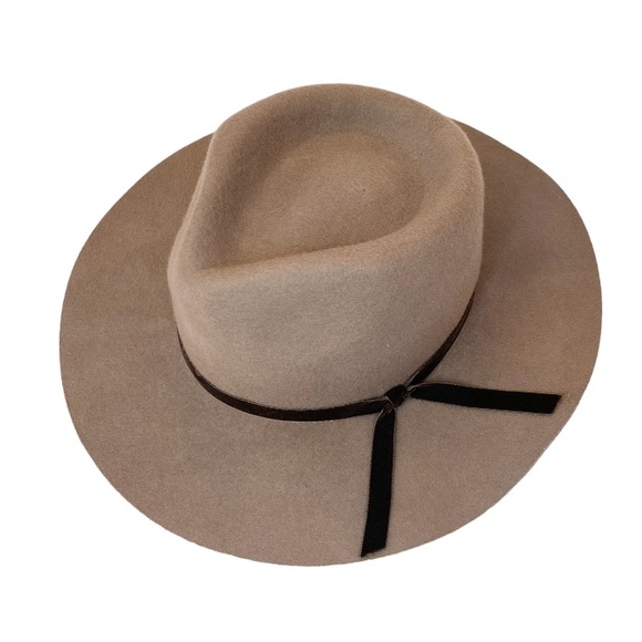 Lucky Brand 100% Genuine Wool Felt Bow Hat Fedora - Picture 1 of 16